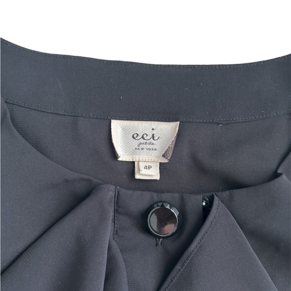 ECI New York Black Top - Ruffle
Front - Long Sleeve - Size Petite 4 - Picture 3 of 4